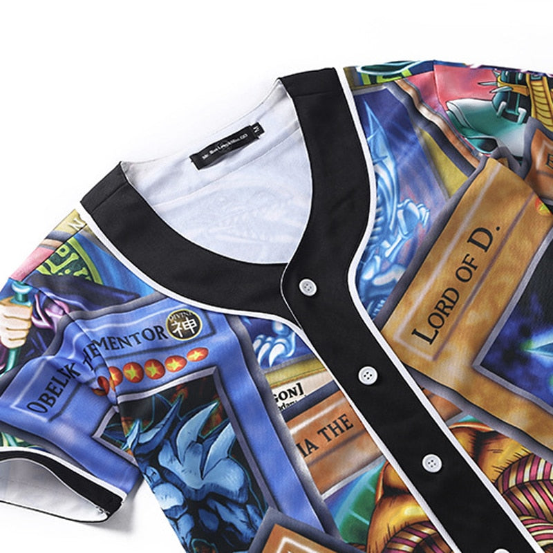 Short Sleeve T shirt Men Baseball Jersey Sport Slim Fit V Neck T-shirts Streetwear European Mens-3