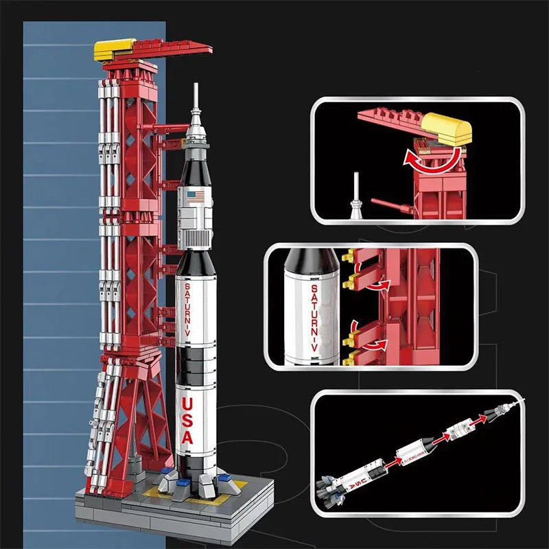 Apollo Rocket & Launch Pad 425pcs-1