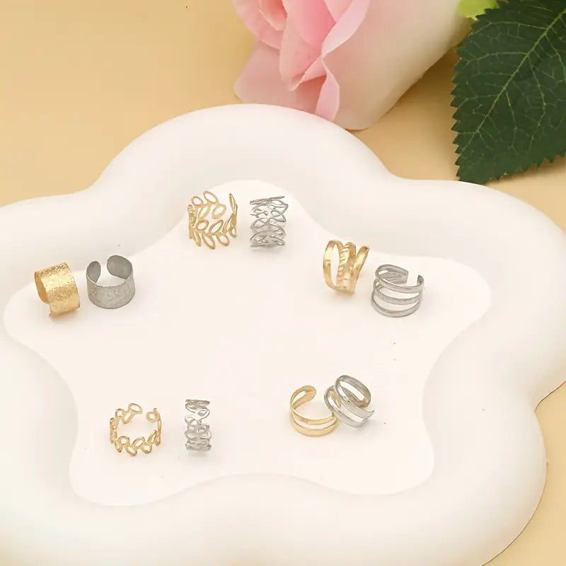 sliver style clip on earrings