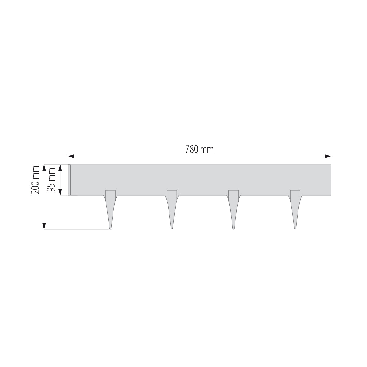 Lawn Edging, Plastic Palisade Slate Effect, 2.38m, Brown-1