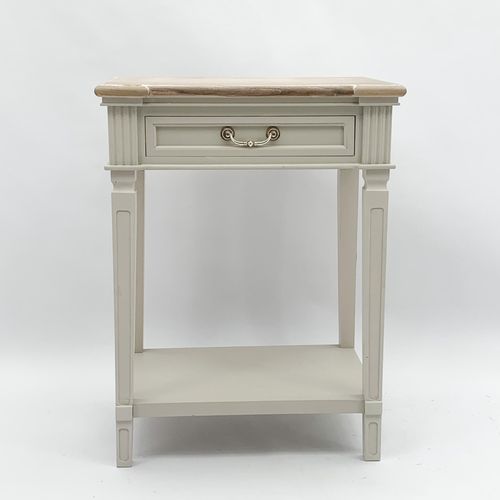 78CM WOODEN 1 DRAWER SIDE TABLE