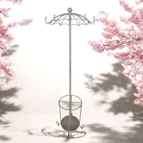 172CM CREAM METAL COAT STAND/ UMBRELLA HOL