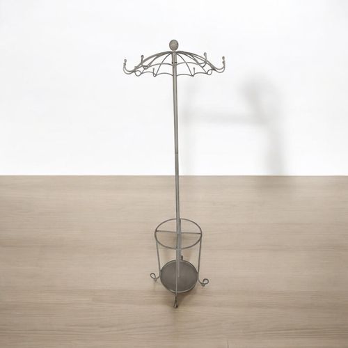 172CM CREAM METAL COAT STAND/ UMBRELLA HOL