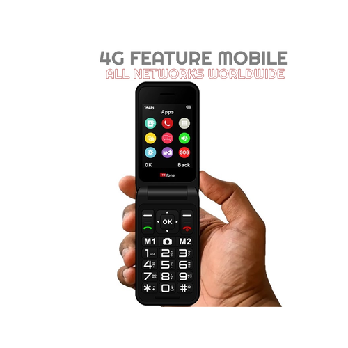TTfone Red TT760 with USB Cable, Three Pay As You Go