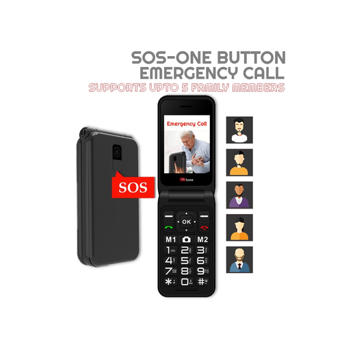 TTfone Red TT760 with USB Cable, Three Pay As You Go