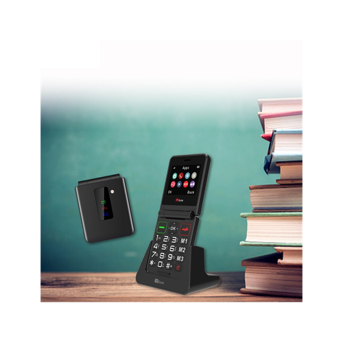 TTfone TT660 Flip Big Button Mobile with GiffGaff Pay As You Go SIM, USB C Cable